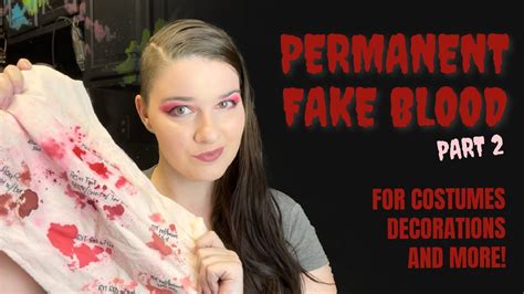 how to make fake blood that won't stain clothes|non staining stage blood.